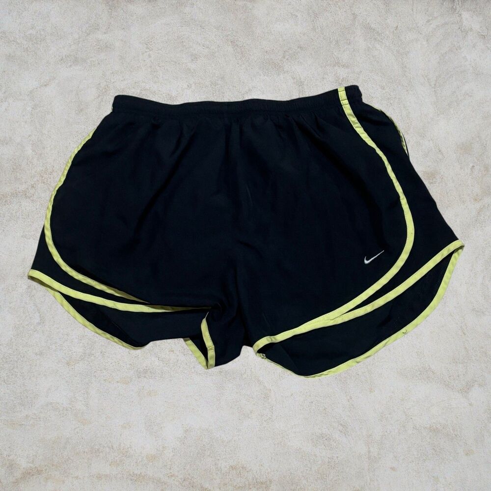 Nike Black Yellow Women's 2.5" Running Shorts size L